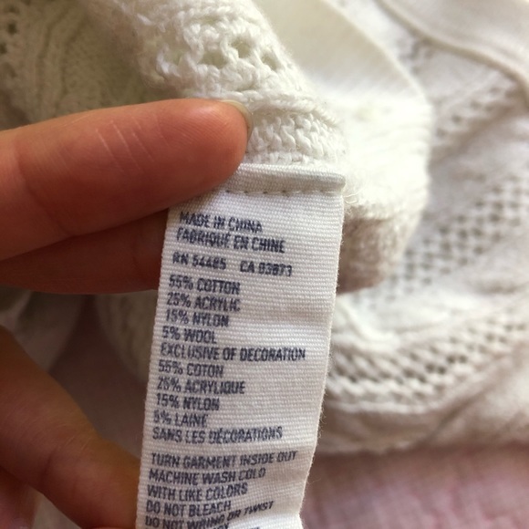 Ivory American Eagle Pointelle Knit Sweater - Picture 6 of 6